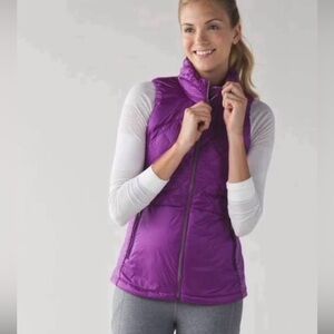 Lululemon Down for a Run Vest Violet size 4